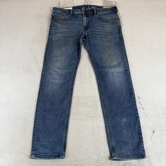 Diesel Other - Diesel Thommer Slim Skinny Jeans Mens 36x32 Blue Denim Distressed Stretch